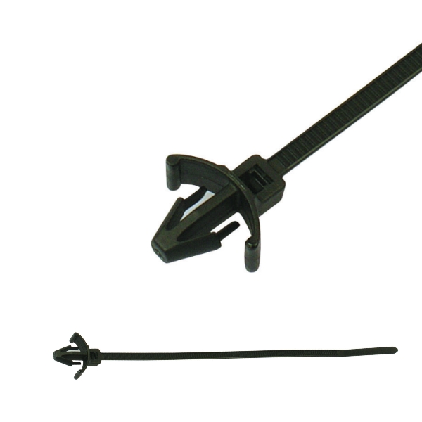126-00077 1-Piece  Arrowhead Mount Cable Tie,Push Mount Cable Ties for Round Hole