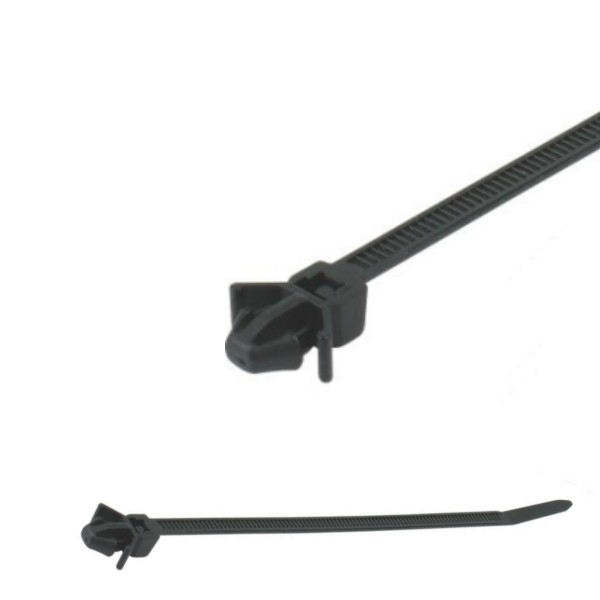 126-00168 1-Piece  Arrowhead Mount Cable Tie,Push Mount Cable Ties for Round Hole