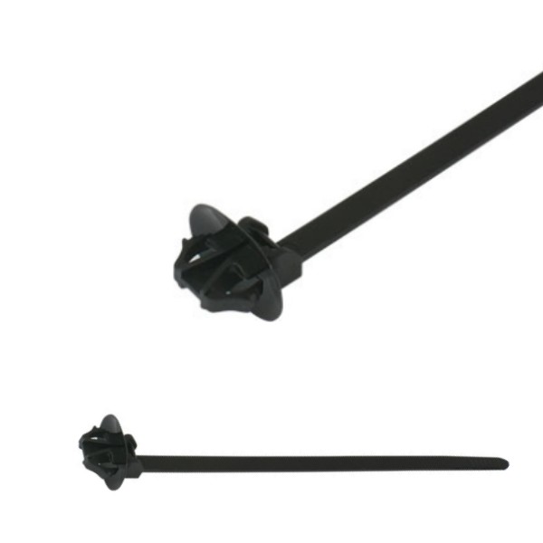 126-00207 1-Piece  Arrowhead Mount Cable Tie,Push Mount Cable Ties for Oval Hole