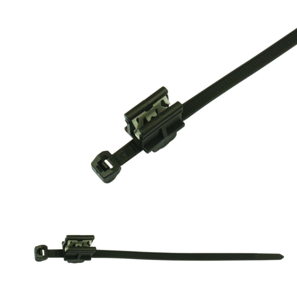 156-00019 2-Piece Fixing Cable Ties with Edge Clip