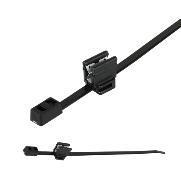 156-00560 Фиксиращи кабелни връзки от 2 части със скоба за ръбове