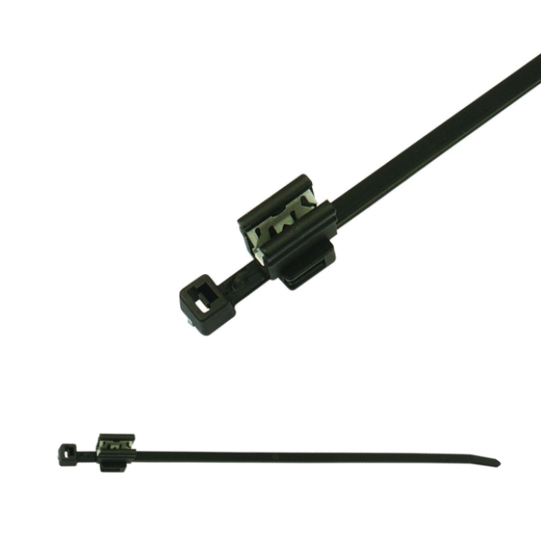 156-00616 2-Piece Fixing Cable Ties with Edge Clip