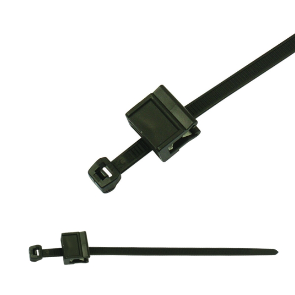 156-00628 2-Piece Fixing Cable Ties with Edge Clip