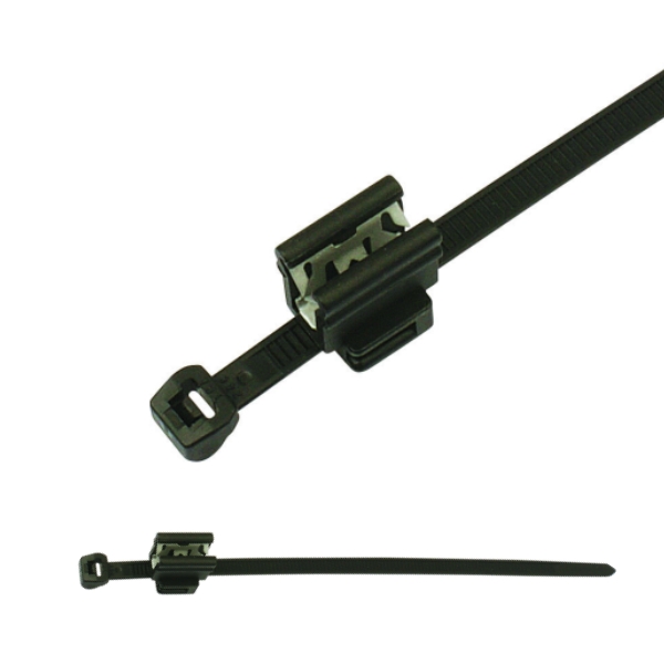156-00643 2-Piece Fixing Cable Ties with Edge Clip
