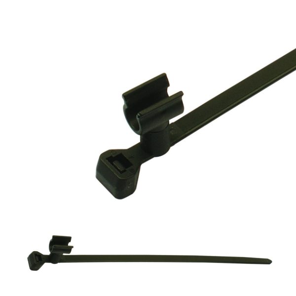 156-00772 2-Piece Fixing Cable Ties with Pipe Clip