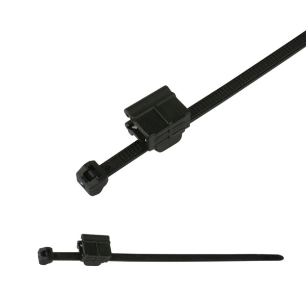 156-00875 2-Piece Fixing Cable Ties with Edge Clip
