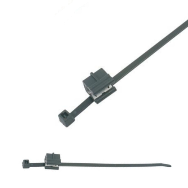 156-00909 2-Piece Fixing Cable Ties with Edge Clip