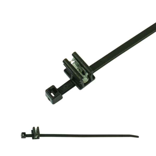 156-01039 2-Piece Fixing Cable Ties with Edge Clip