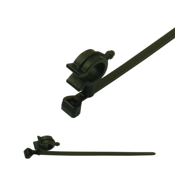 156-01236 2-Piece Fixing Cable Ties with Pipe Clip