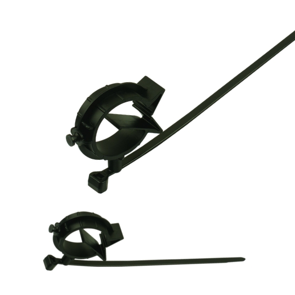 156-01244 2-Piece Fixing Cable Ties with Pipe Clip