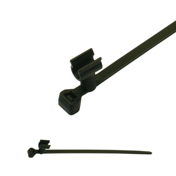 156-01349 2-Piece Fixing Cable Ties with Pipe Clip