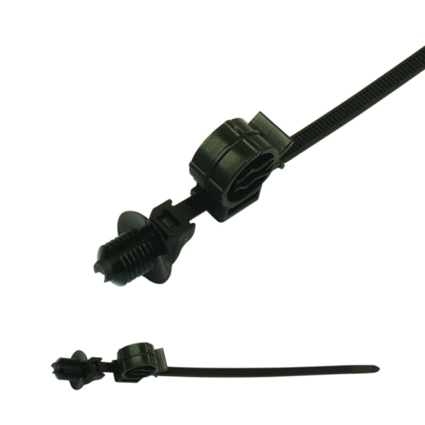 156-01570 2-Piece Fixing Cable Ties with Pipe Clip