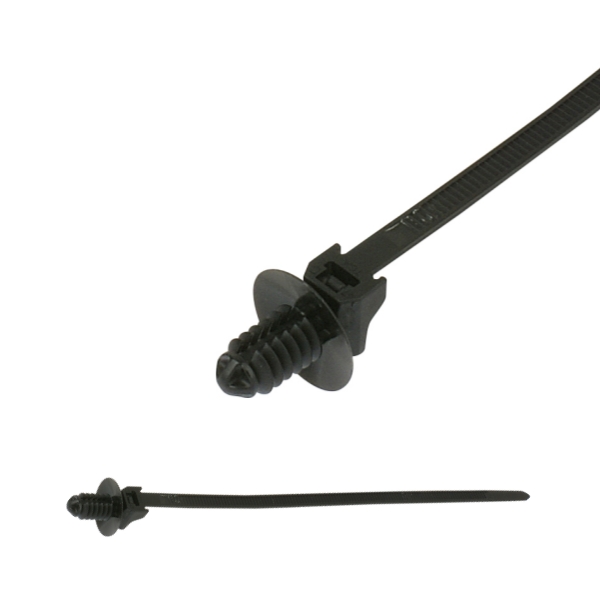 157-00203 1-Piece Fir Tree Cable Tie for Round Hole,Push Mount Cable Ties