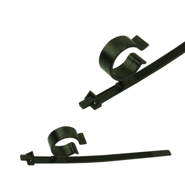 9818744 2-Piece Fixing Cable Ties with Pipe Clip