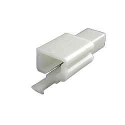 6030-2981 Tab 2 Cav, White, Male Connector Housing, 2 Pin