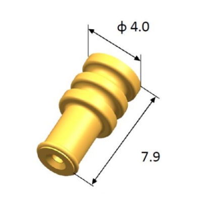 EFWS04001 Automotive Seals & Cavity Plugs, Single Wire Seal, Silicone Rubber, Orange, Cavity Diameter 0.85