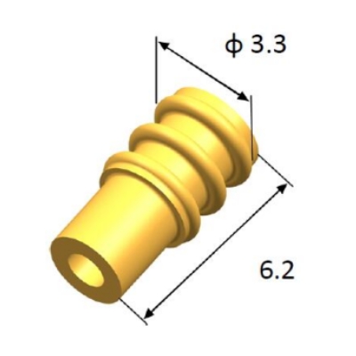 EFWS03301 Automotive Seals & Cavity Plugs, Single Wire Seal, Silicone Rubber, Orange, Cavity Diameter 1.25