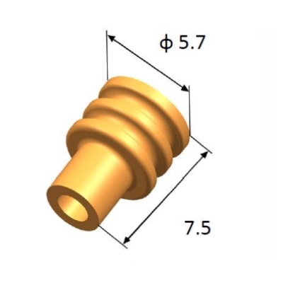 EFWS05704 Automotive Seals & Cavity Plugs, Single Wire Seal, LSR, Red, Cavity Diameter 1.6