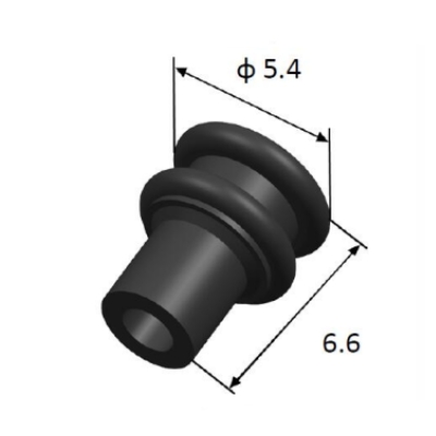 EFWS05404 Automotive Seals & Cavity Plugs, Single Wire Seal, Silicone Rubber, Black, Cavity Diameter 1.8