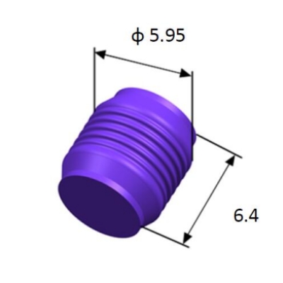 EFWS05504 Automotive Seals & Cavity Plugs, Blind Wire Seal, Silicone Rubber, Purple, Outside Diameter 5.5