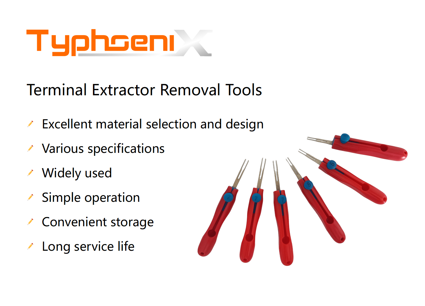 Typhoenix Terminal Extractor Removal Tools