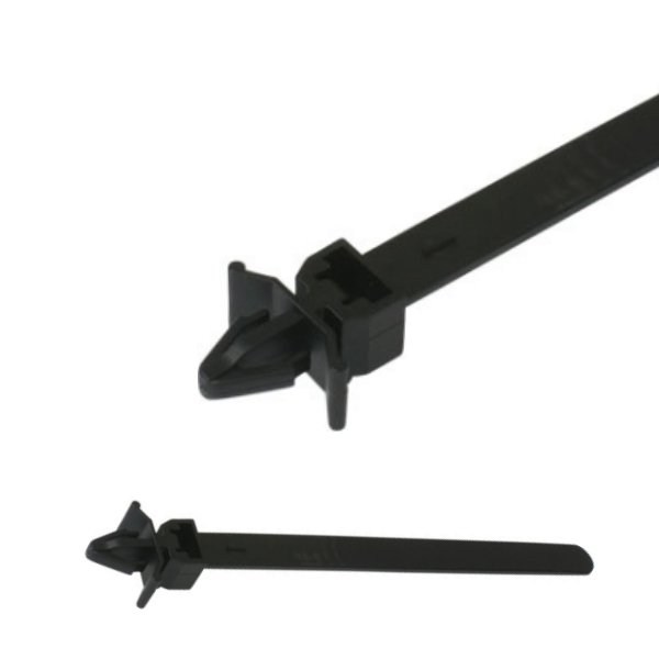 XJ-17-A 1-Piece  Arrowhead Mount Cable Tie,Push Mount Cable Ties for Round Hole