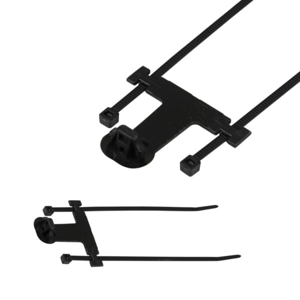 XK-04-B 2-Piece  Arrowhead Mount Cable Tie,Push Mount Cable Ties for Oval Hole