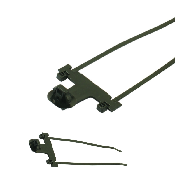 XK-05 2-Piece  Arrowhead Mount Cable Tie,Push Mount Cable Ties for Oval Hole