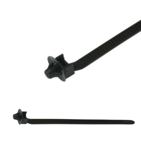 ZDG155×6.4 1-Piece  Arrowhead Mount Cable Tie,Push Mount Cable Ties for Round Hole
