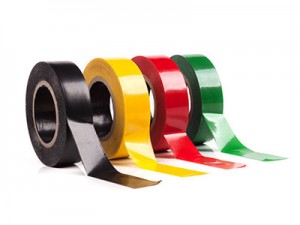 colorful adhesive tape isolated on white