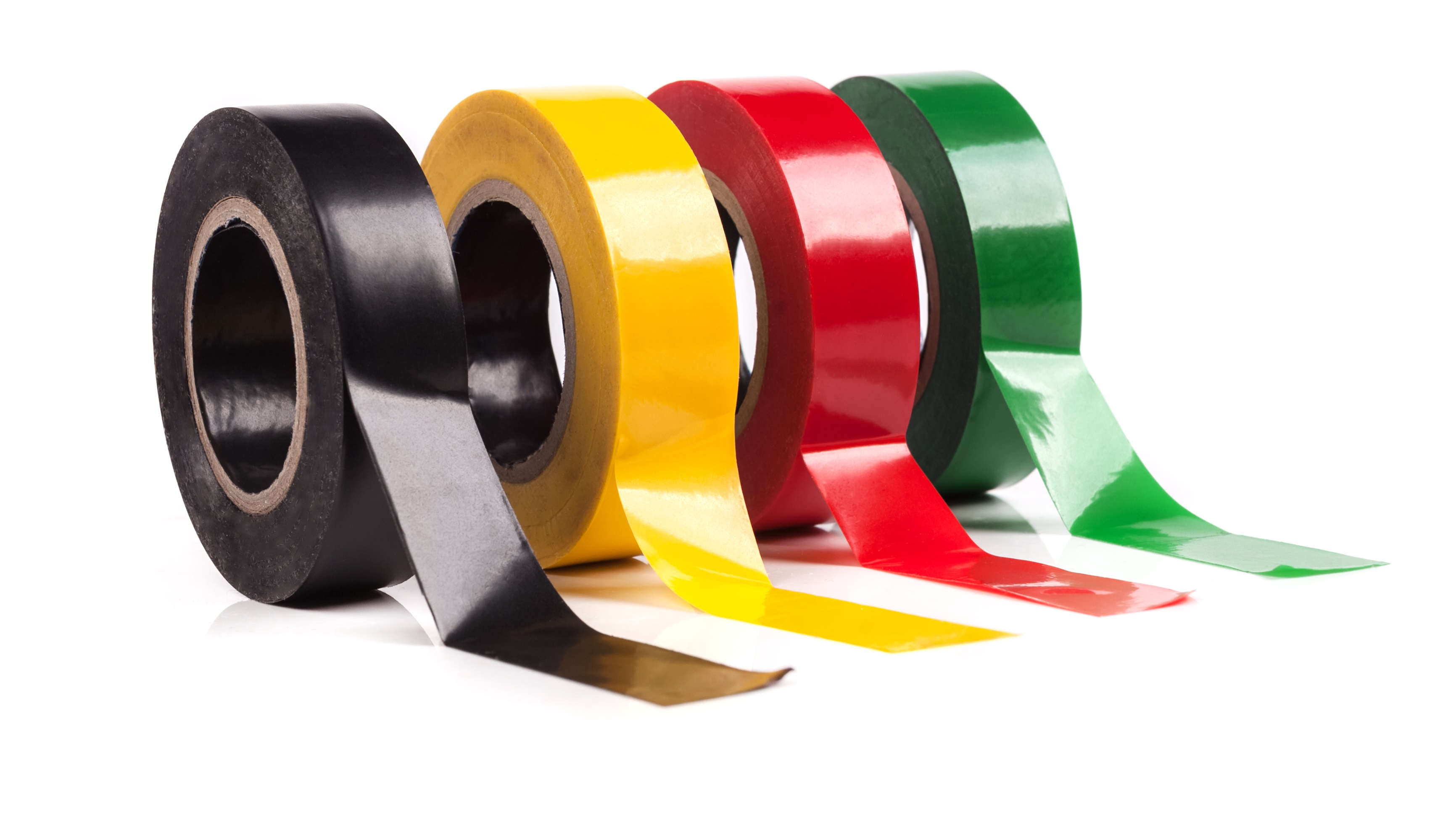 colorful adhesive tape isolated on white